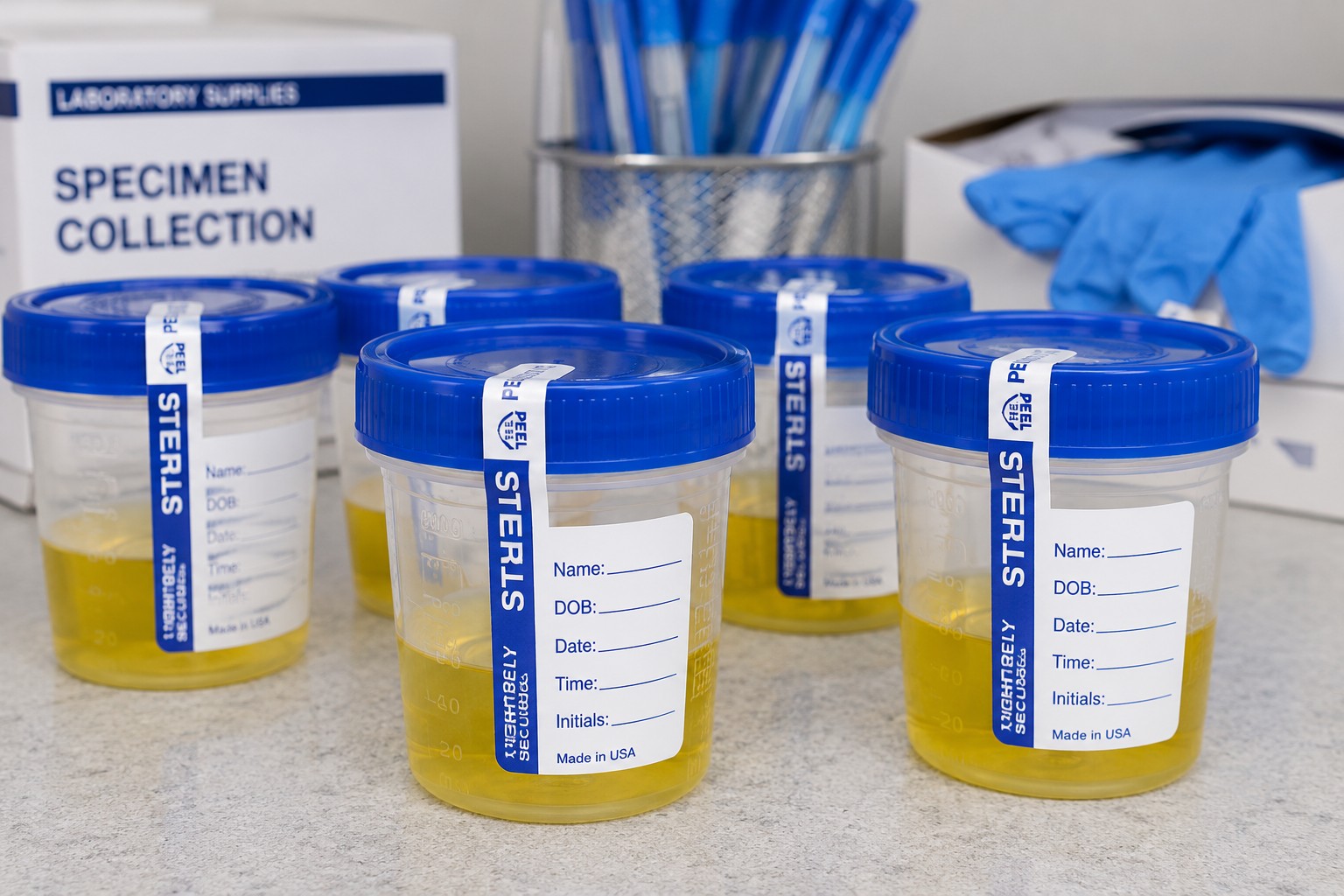 Professional urine specimen collection supplies